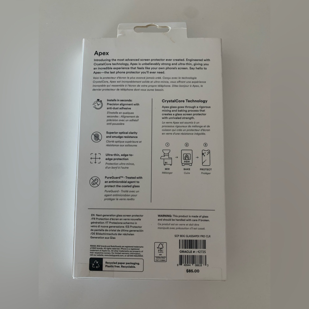 Apex CrystalClear Screen Protector - Picture 2 of 7